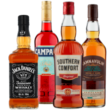 Southern Comfort, Tamnavulin, Bushmills Campari of Jack Daniel's